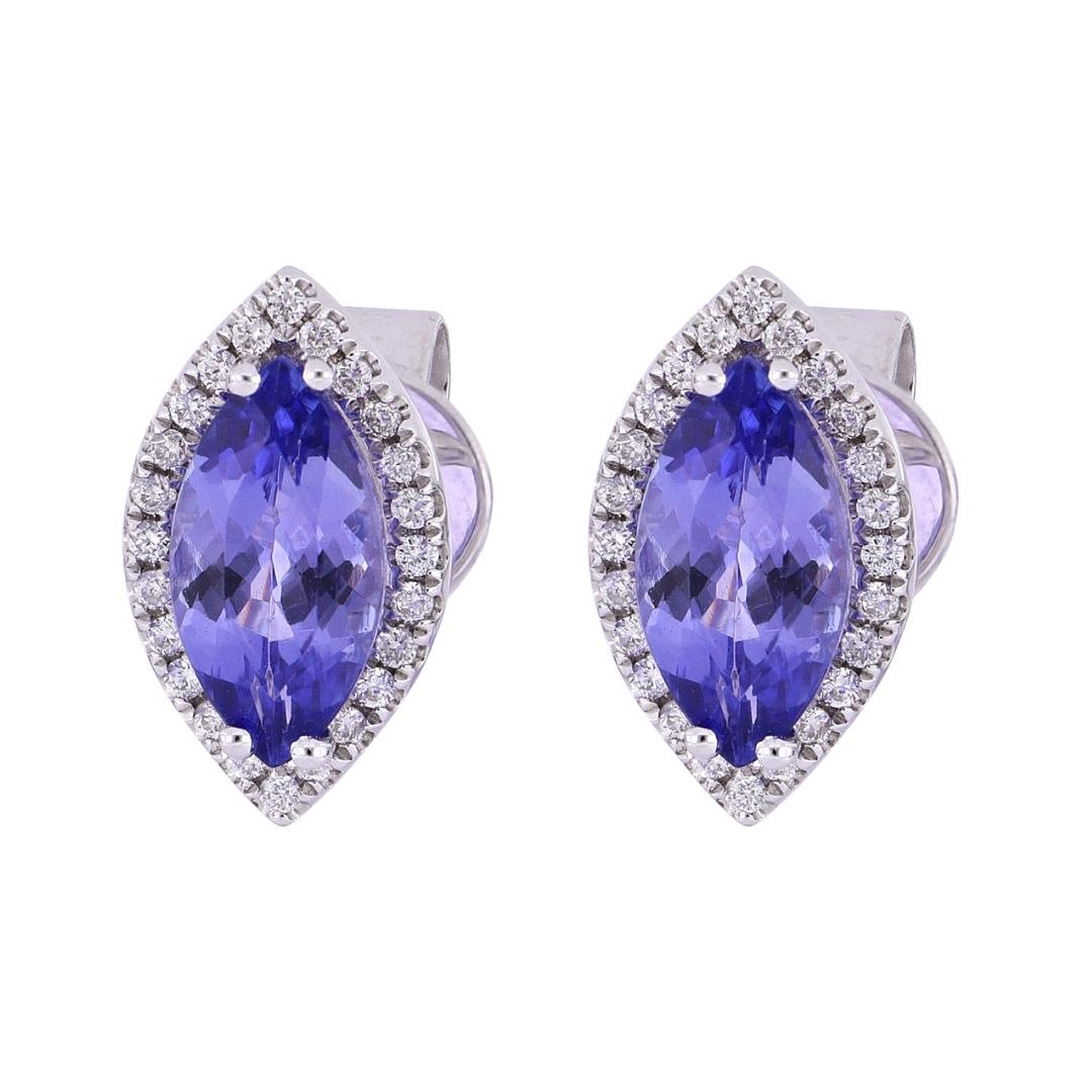 Buy Tanzanite Earrings (Tanzanite 1.78 cts. White Diamond 0.16 cts.) at Kay's Fine Jewelry