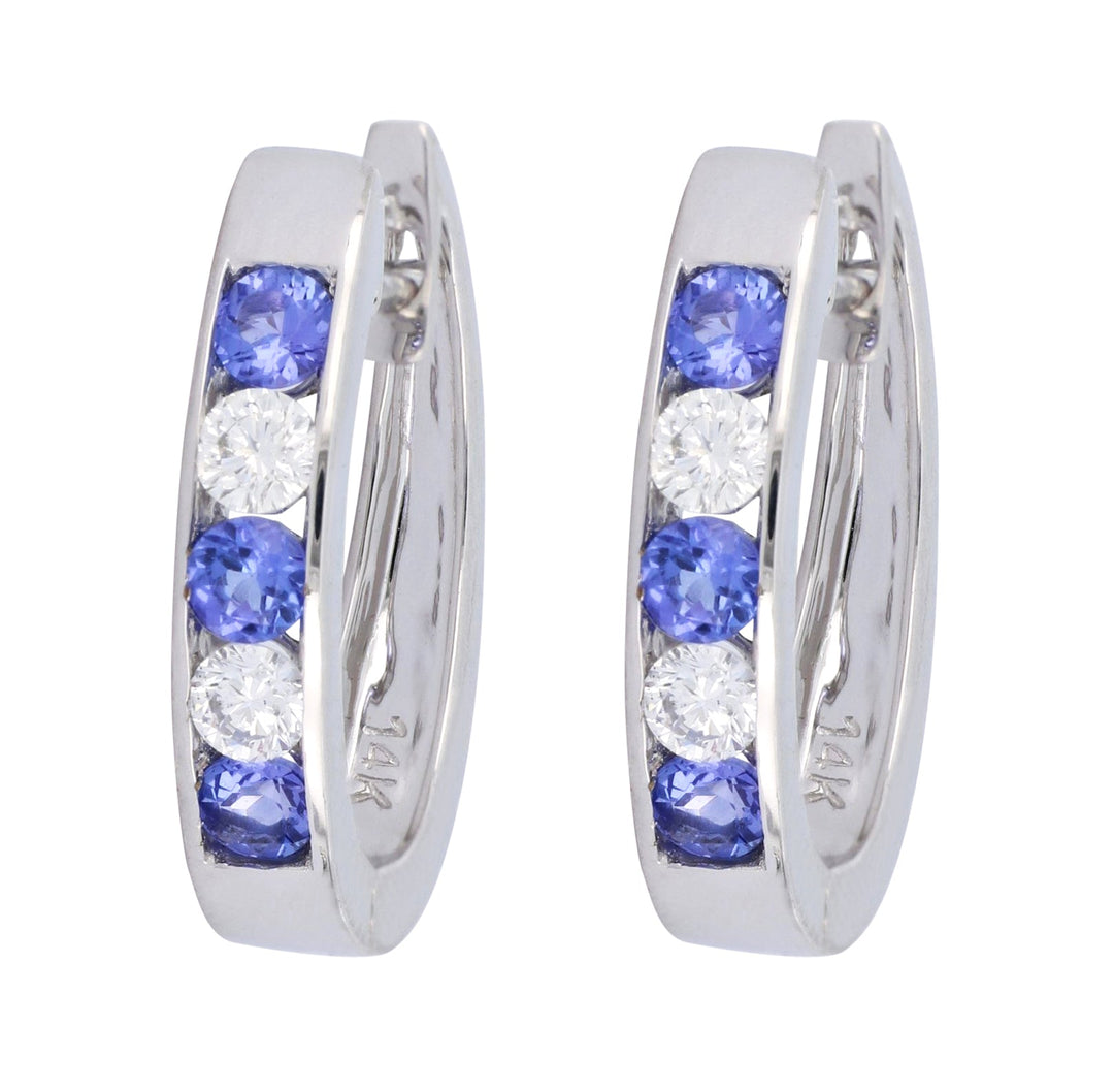 Tanzanite Ladies Earrings (Tanzanite 0.44 cts. White Diamond 0.23 cts.) Not Net