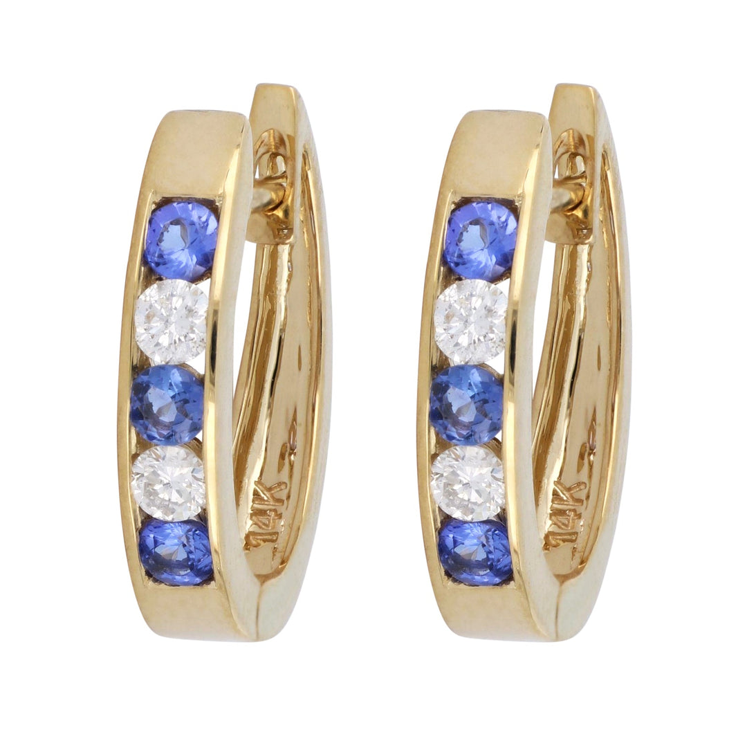 Tanzanite Ladies Earrings (Tanzanite 0.44 cts. White Diamond 0.23 cts.) Not Net