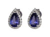Tanzanite Ladies Earrings (Tanzanite 1.91 cts. White Diamond 0.32 cts. ) Not Net