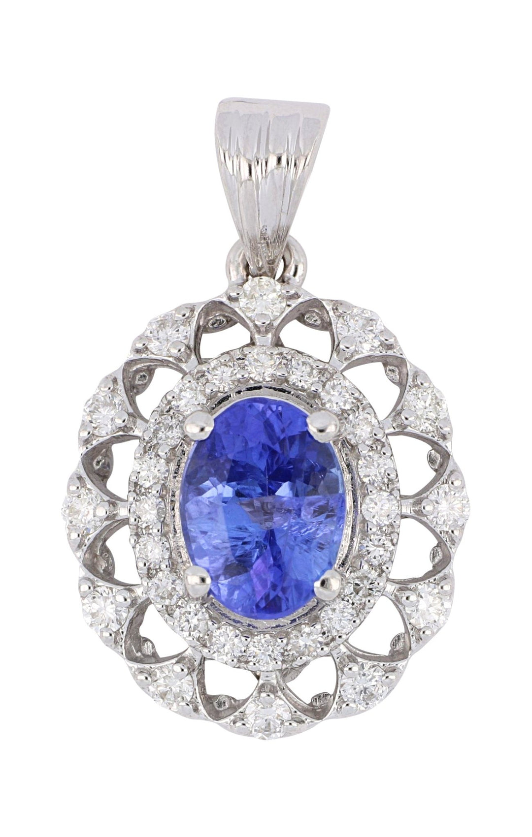 Tanzanite Ladies Pendant (Tanzanite 1.34 cts. White Diamond 0.42 cts.) Not Net