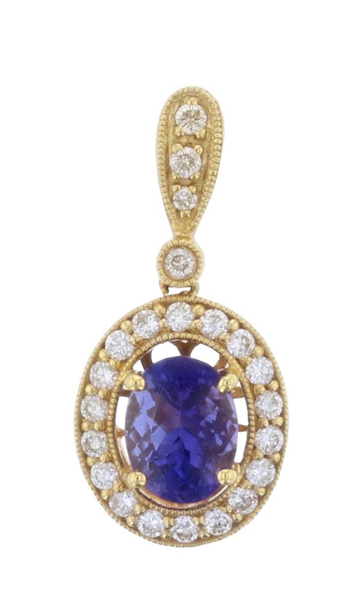 Buy Tanzanite Ladies Pendant (Tanzanite 1.65 cts. White Diamond 0.39 cts.) at Kay&