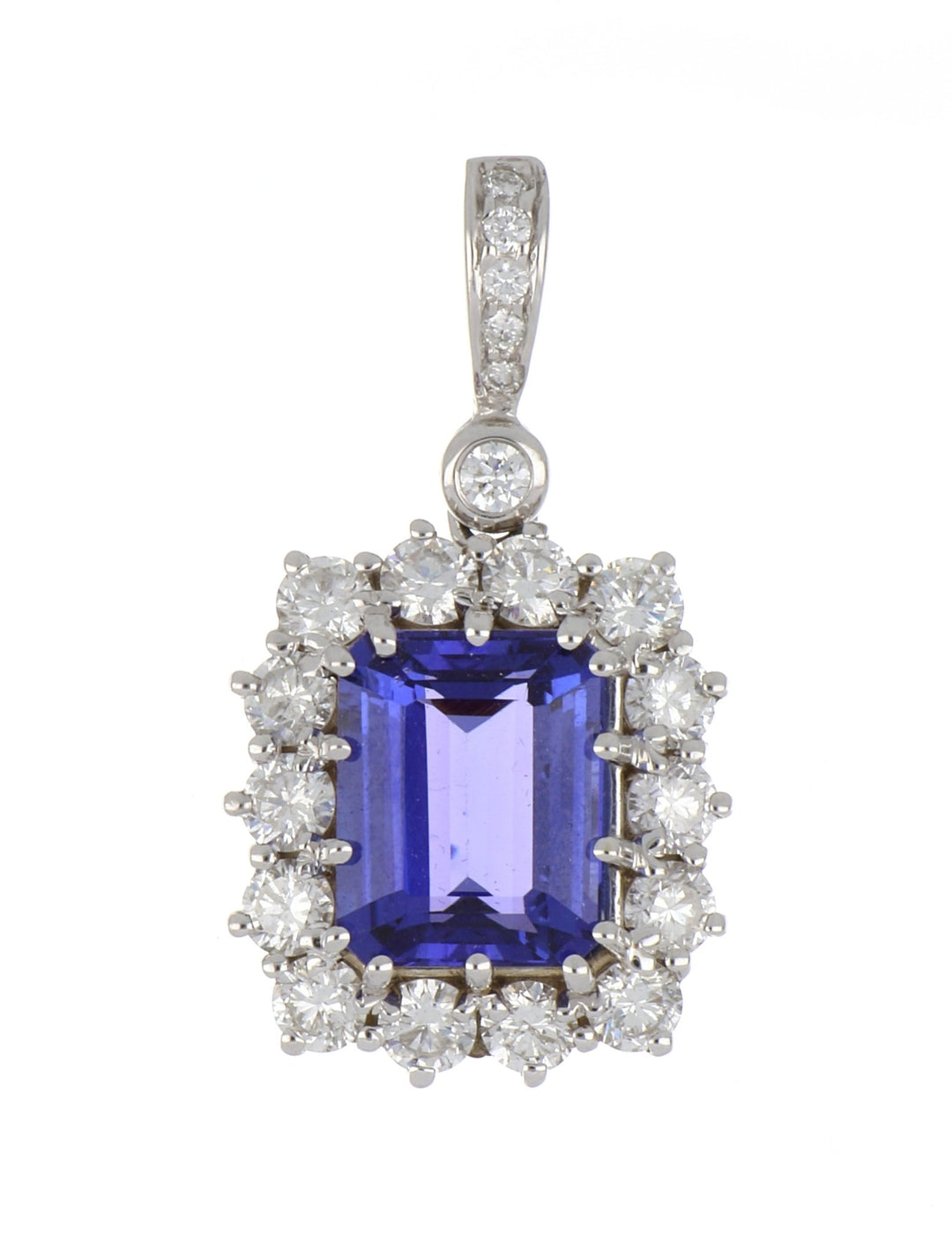 Tanzanite Ladies Pendant (Tanzanite 4.65 cts. White Diamond 1.65 cts.) Not Net