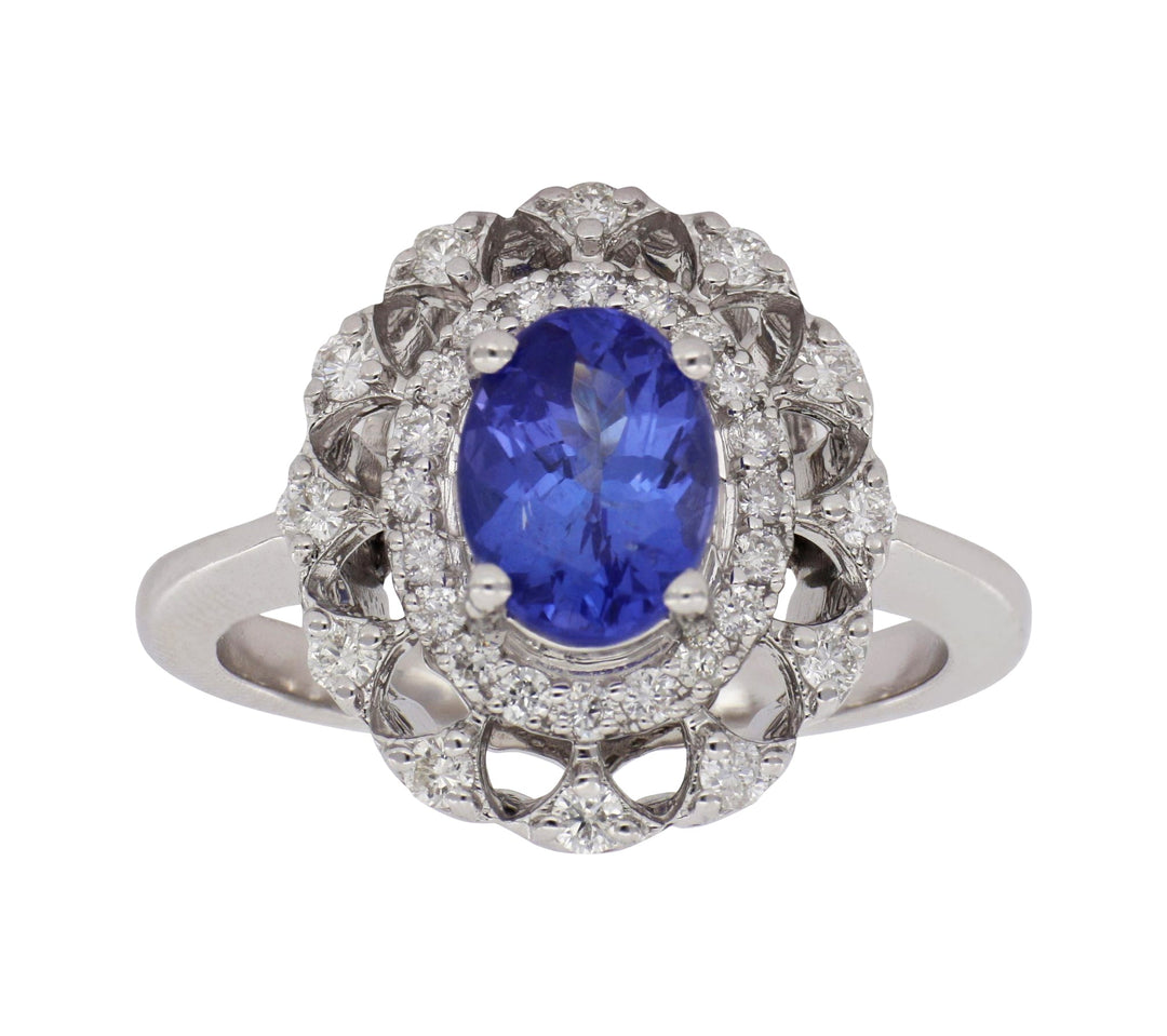 Tanzanite Ladies Ring (Tanzanite 1.45 cts. White Diamond 0.42 cts.) Not Net