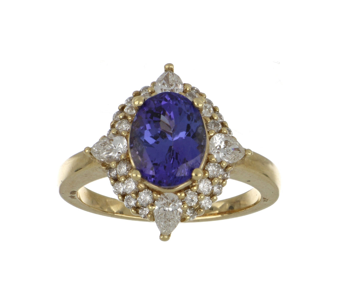 Tanzanite Ladies Ring (Tanzanite 2.27 cts. White Diamond 0.35 cts. White Diamond 0.5 cts.) Not Net