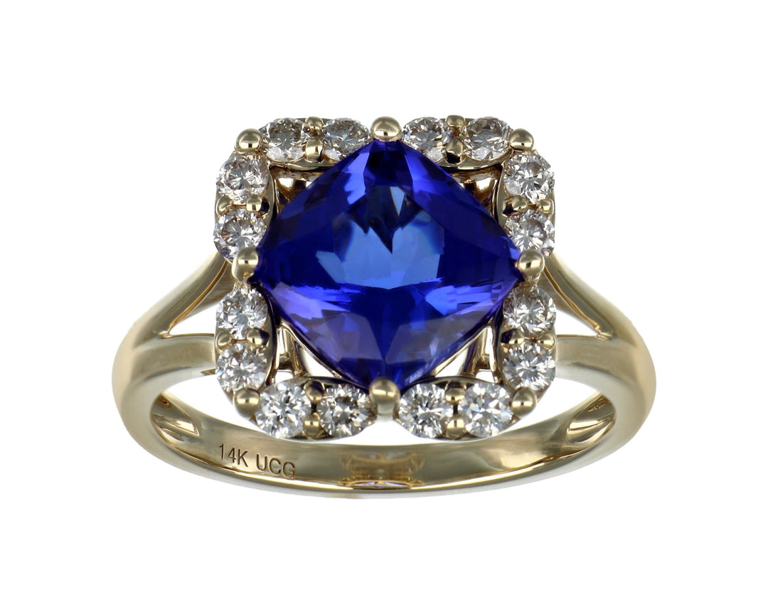 Tanzanite Ladies Ring (Tanzanite 3.21 cts. White Diamond 0.55 cts.) Not Net