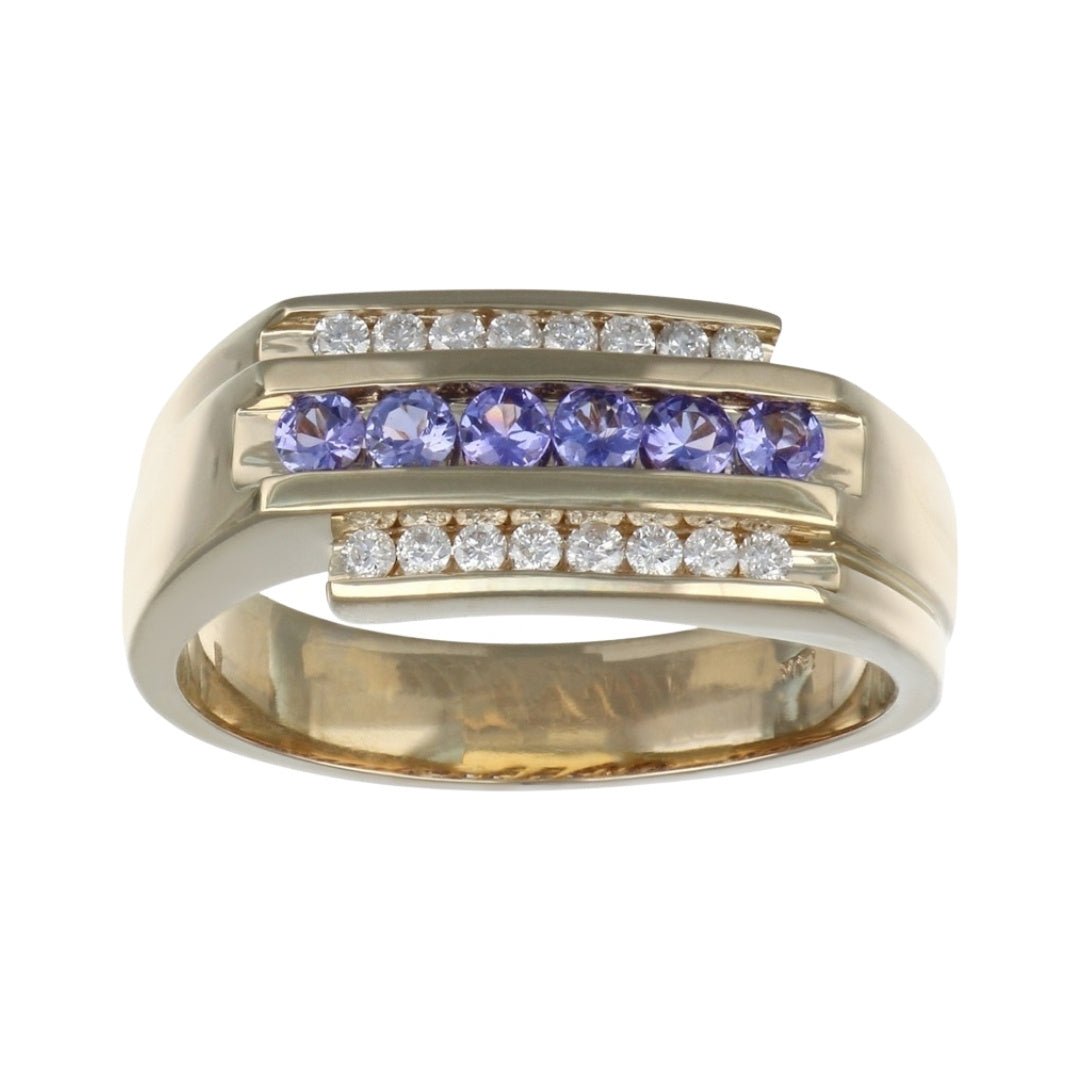 Buy Tanzanite Men's Ring (Tanzanite 0.4 cts. White Diamond 0.24 cts. ) at Kay's Fine Jewelry