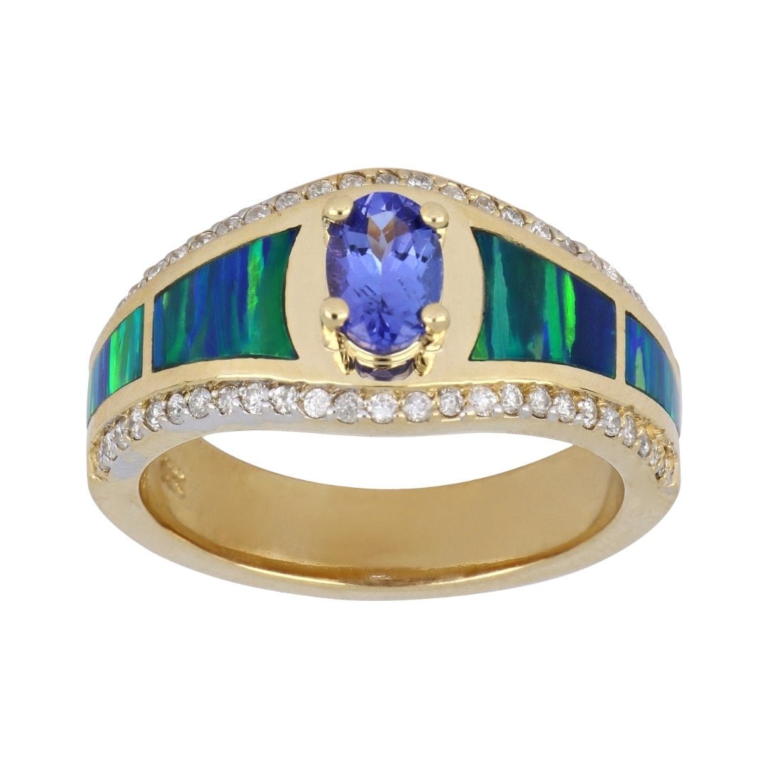 Buy Tanzanite Ring (Tanzanite 0.56 cts. Inlay Opal White Diamond 0.25 cts.) at Kay's Fine Jewelry