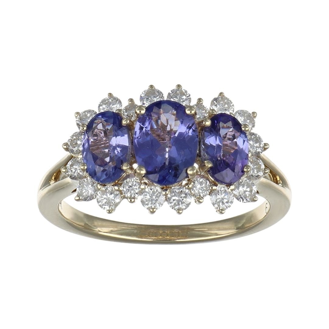 Buy Tanzanite Ring (Tanzanite 0.75 cts. Tanzanite 0.92 cts. White Diamond 0.58 cts. ) at Kay's Fine Jewelry