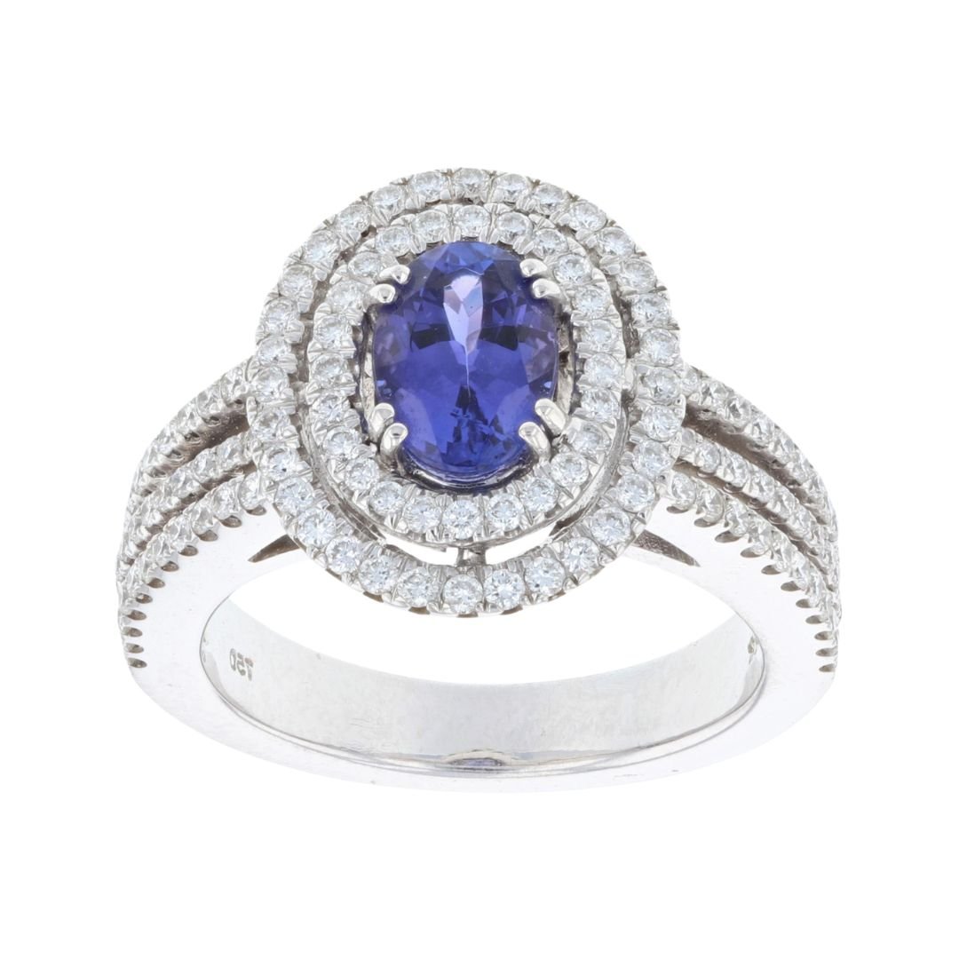 Tanzanite Ring (Tanzanite 1.17 cts. White Diamond 0.79 cts.) Not Net