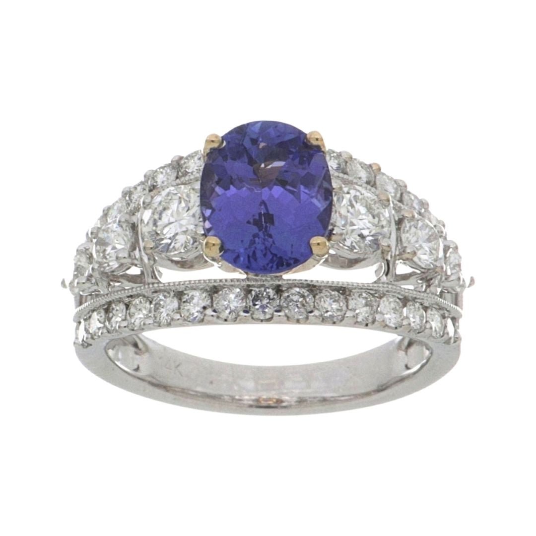 Buy Tanzanite Ring (Tanzanite 1.90 cts. White Diamond 1.50 cts) at Kay's Fine Jewelry