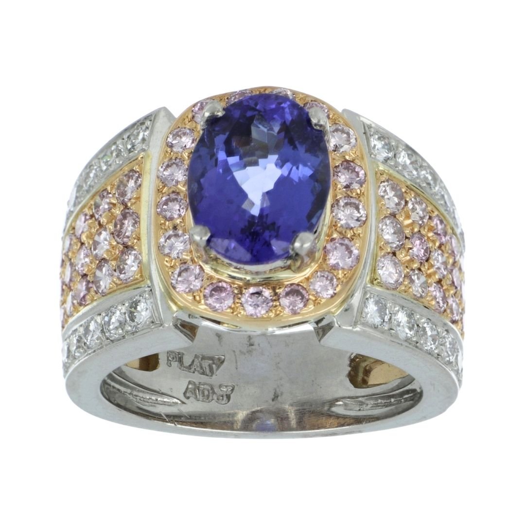Buy Tanzanite Ring (Tanzanite 2.61 cts. Pink Diamond 1.21 cts. White Diamond 0.64 cts.) at Kay's Fine Jewelry