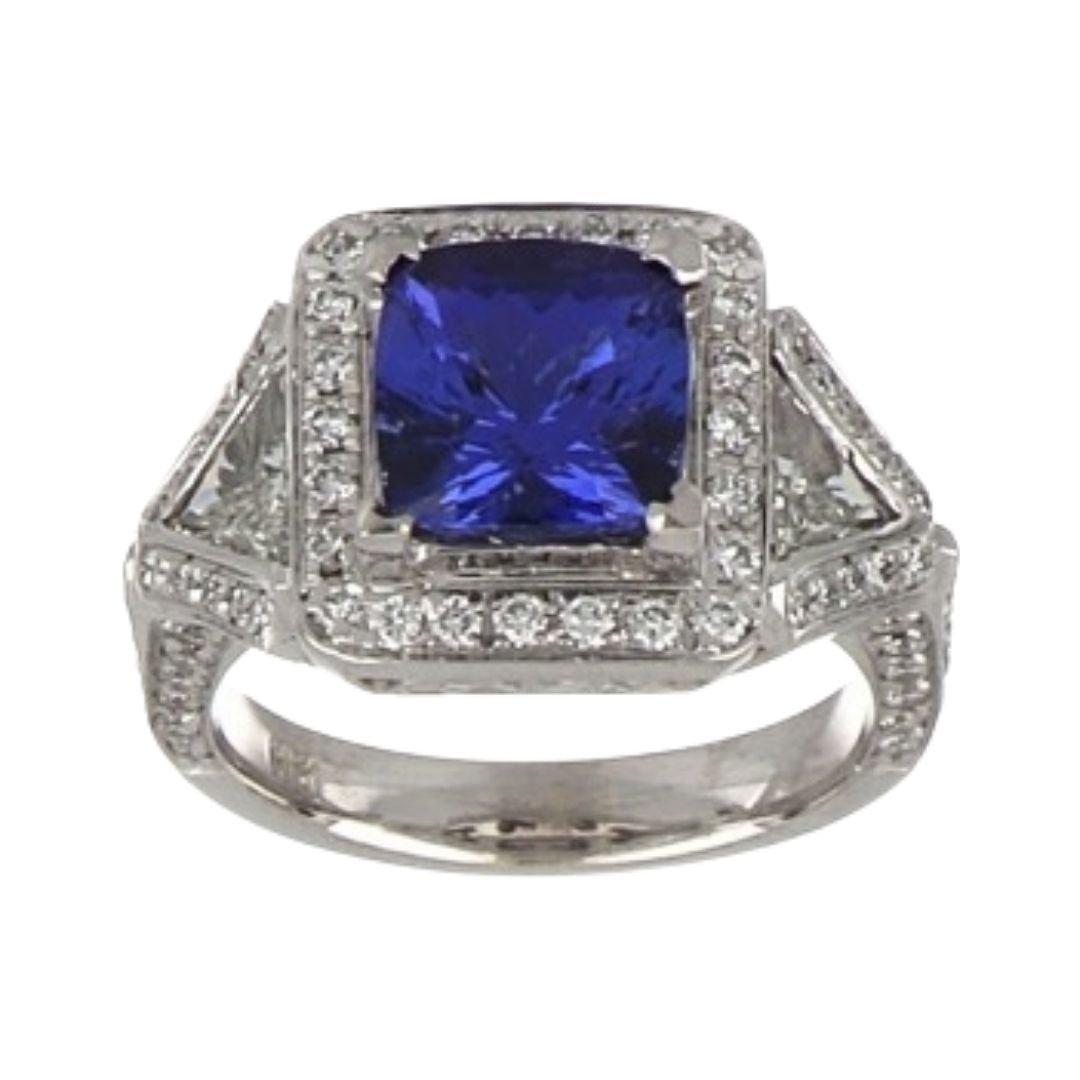 Buy Tanzanite Ring (Tanzanite 2.77 cts. Round Cut White Diamond 1.0 cts. White Diamond 0.71 cts.) at Kay's Fine Jewelry