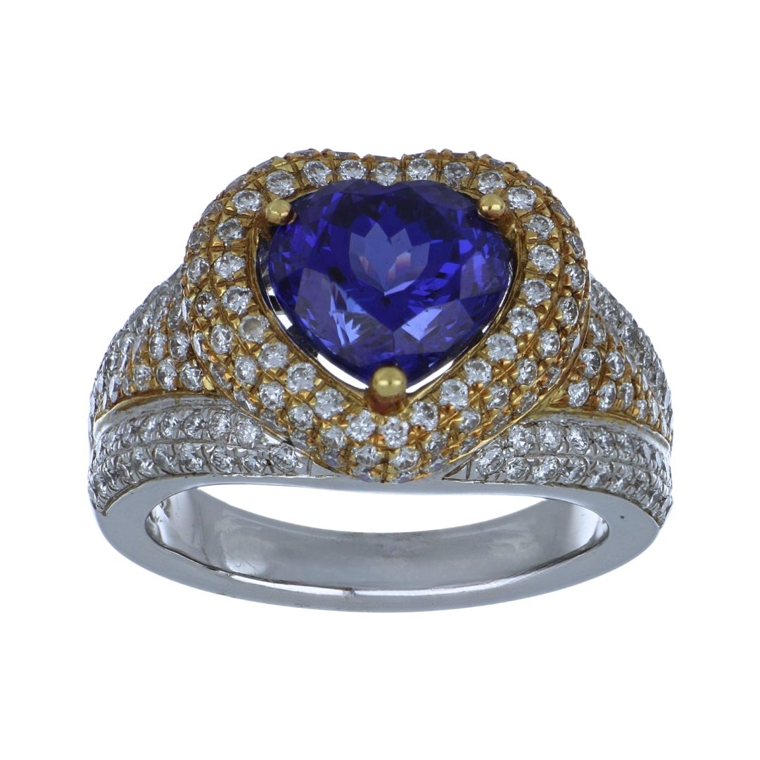 Tanzanite Ring (Tanzanite 4.05 cts. White Diamond 1.43 cts.) Not Net