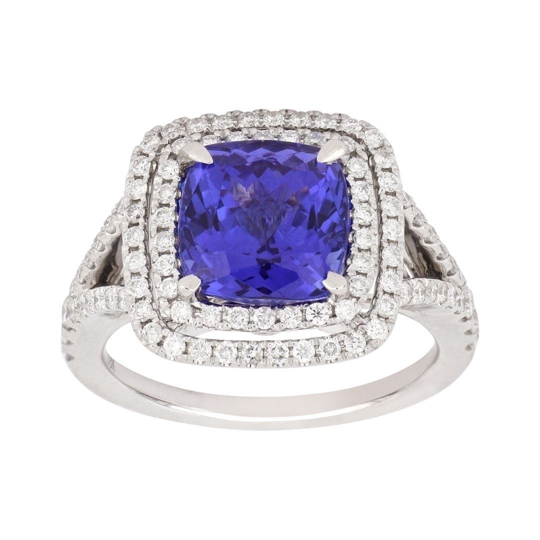 Buy Tanzanite Ring (Tanzanite 4.57 cts. Round White Diamond 0.87 cts.) at Kay's Fine Jewelry