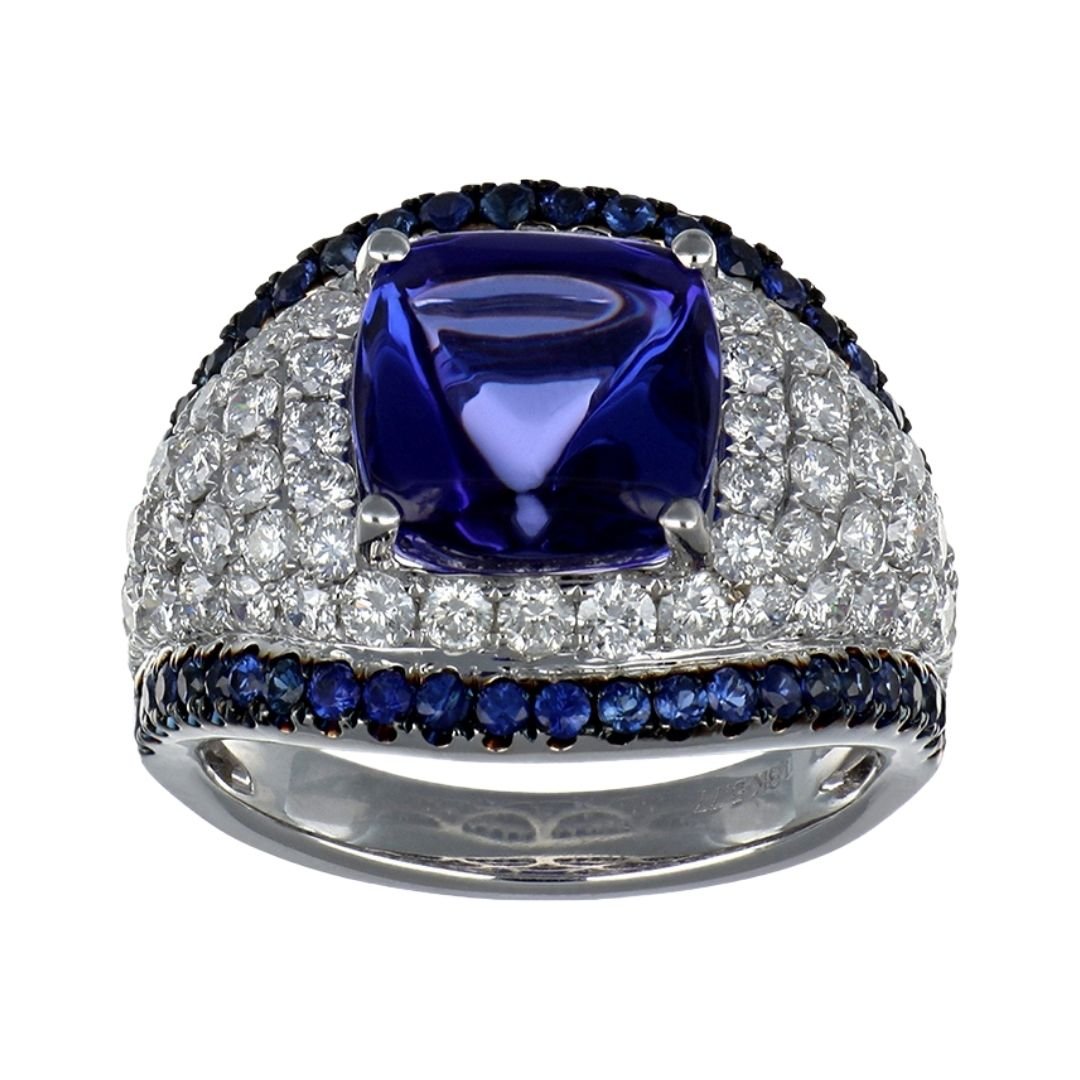 Buy Tanzanite Ring (Tanzanite 5.77 cts. Blue Sapphire 0.78 cts. White Diamond 1.76 cts.) at Kay's Fine Jewelry