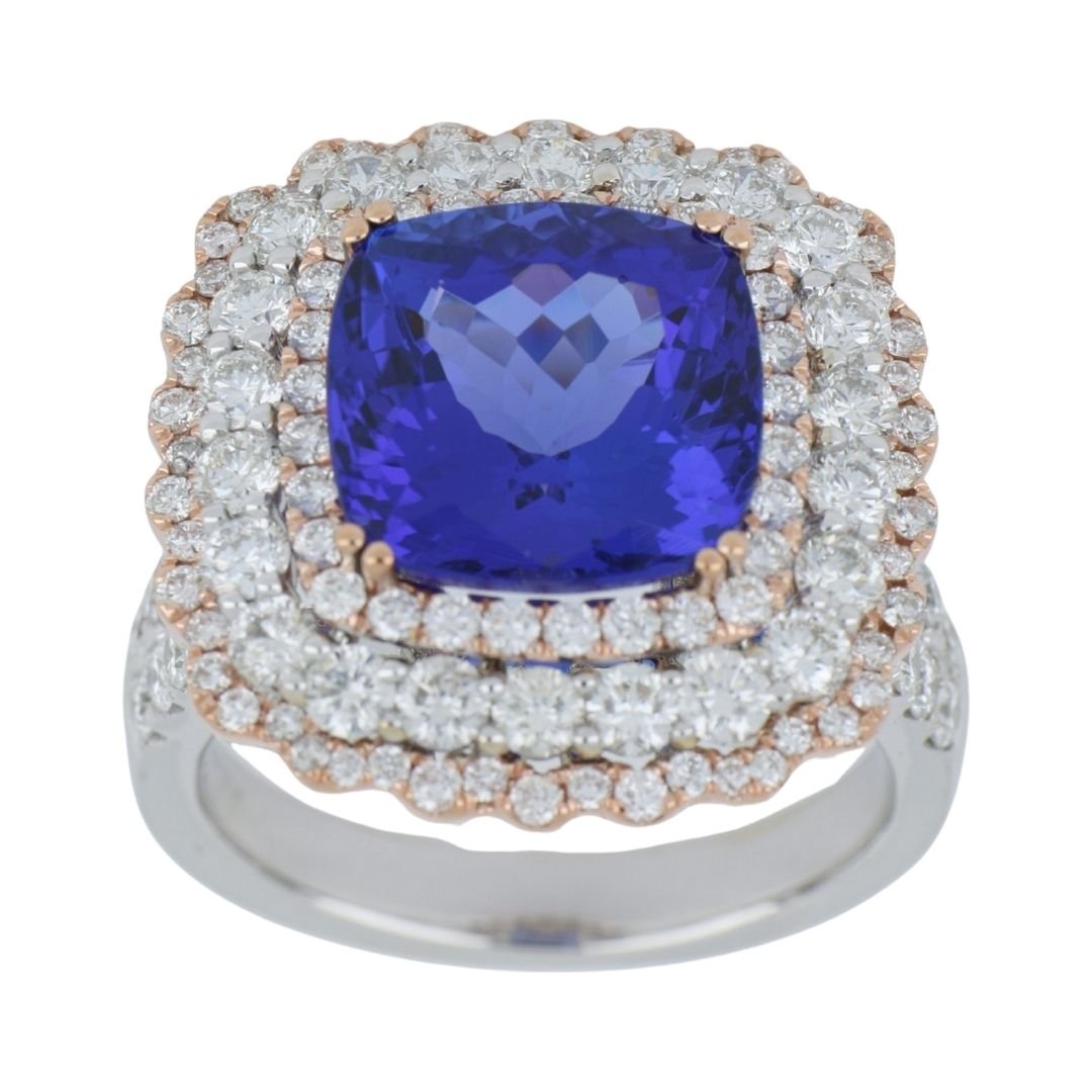 Buy Tanzanite Ring (Tanzanite 6.75 cts. White Diamond 2.25 cts.) at Kay's Fine Jewelry