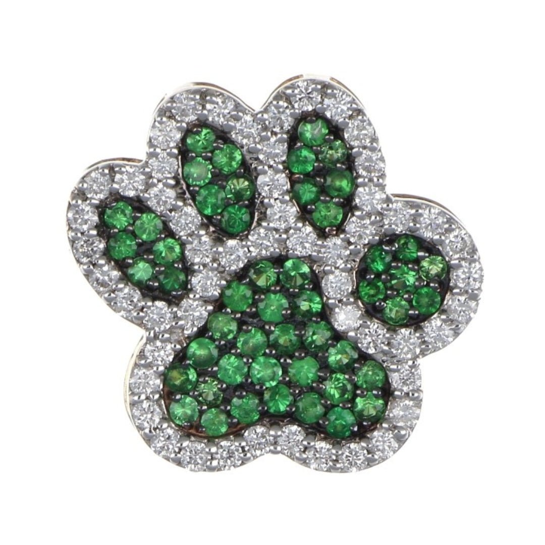 Tsavorite Pendant (Tsavorite 0.6 cts. White Diamond 0.45 cts.) Not Net