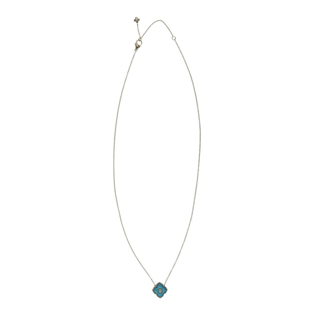 Turquoise Necklace (Turquoise White Diamond 0.06 cts.) Not Net