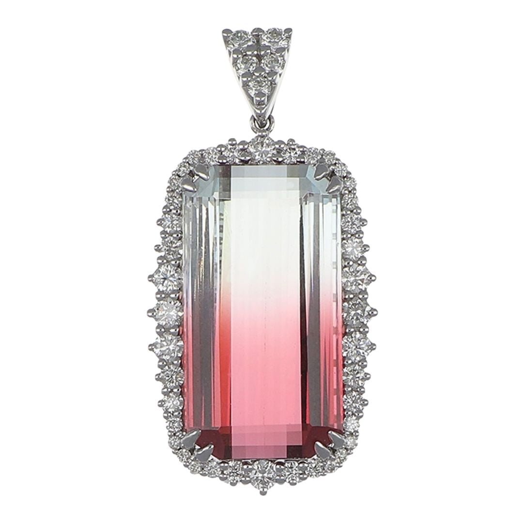 Buy Watermelon Tourmaline Pendant (Watermelon Tourmaline 27.32 cts. White Diamond 1.26 cts.) at Kay's Fine Jewelry