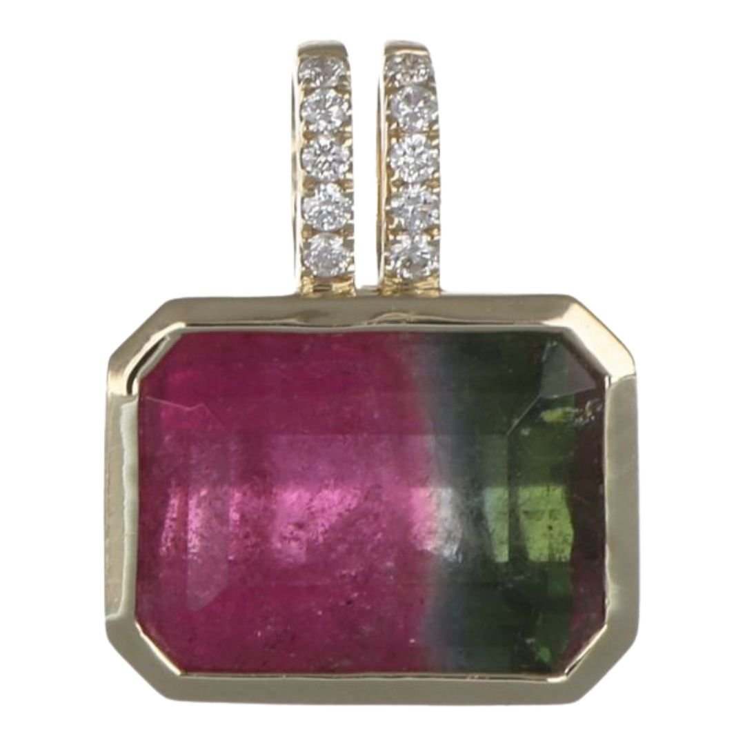 Buy Watermelon Tourmaline Pendant (Watermelon Tourmaline 3.54 cts. White Diamond 0.04 cts.) at Kay's Fine Jewelry