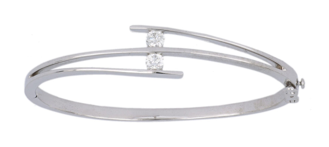 White Diamond Bangle (White Diamond 0.51 cts. 17.28 grams) Not Net