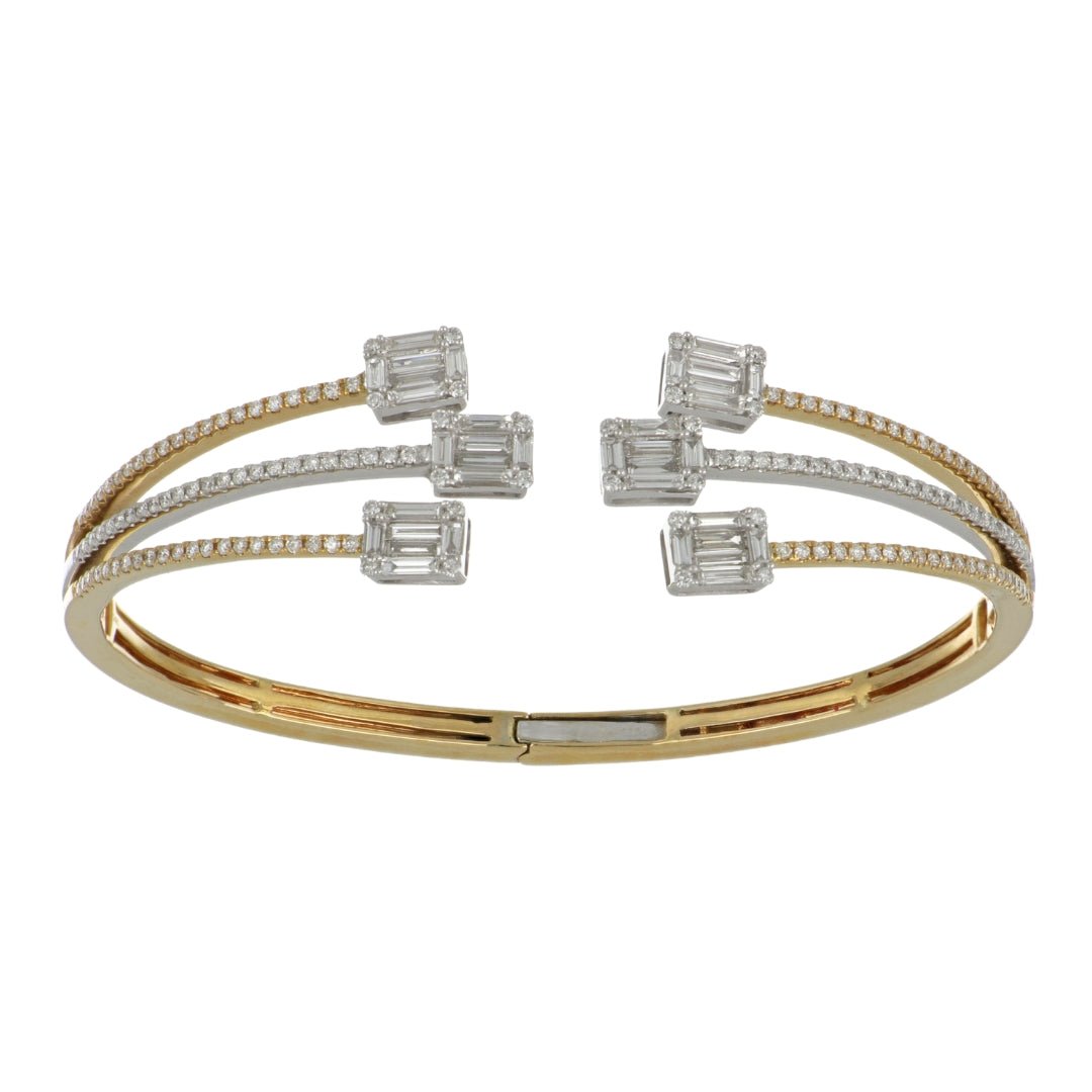 White Diamond Bangle (White Diamond 0.98 cts. Baguette White Diamond 1.32 cts. Not Net