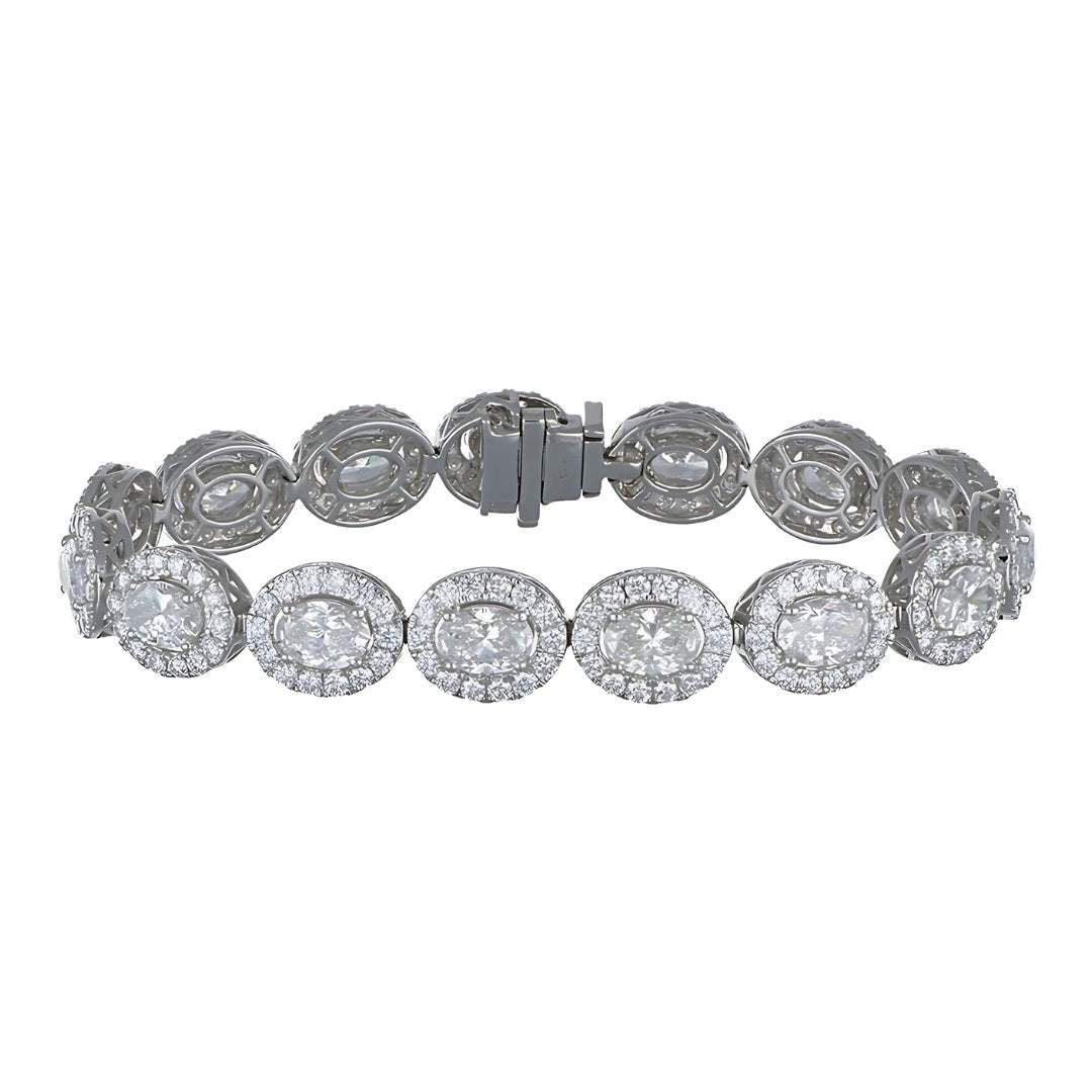 White Diamond Bracelet (Lab Grown White Diamond 10.58 cts. Lab Grown White Diamond 5.25 cts.) Not Net