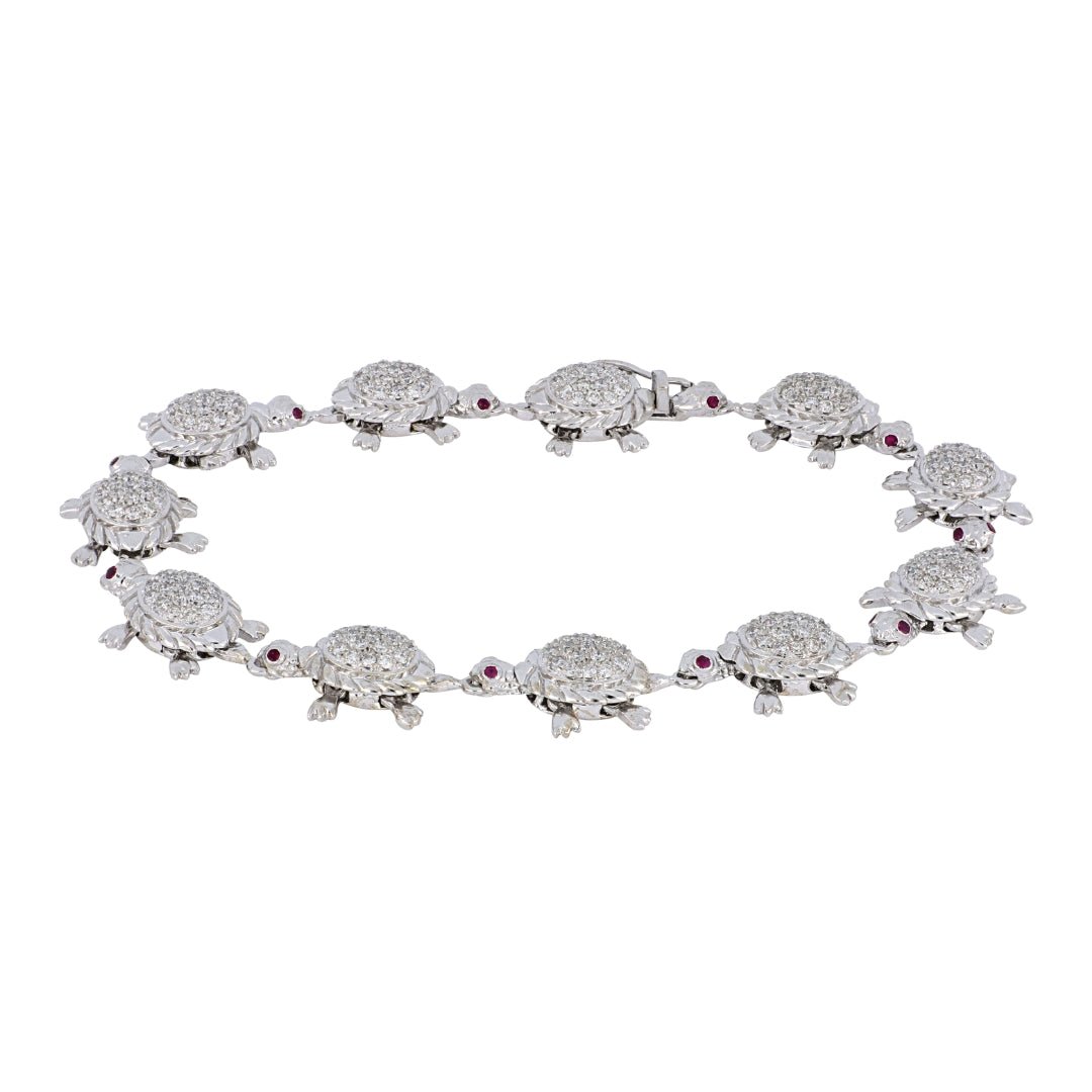 White Diamond Bracelet (White Diamond 1.93 cts. Ruby 0.22 cts.) Not Net