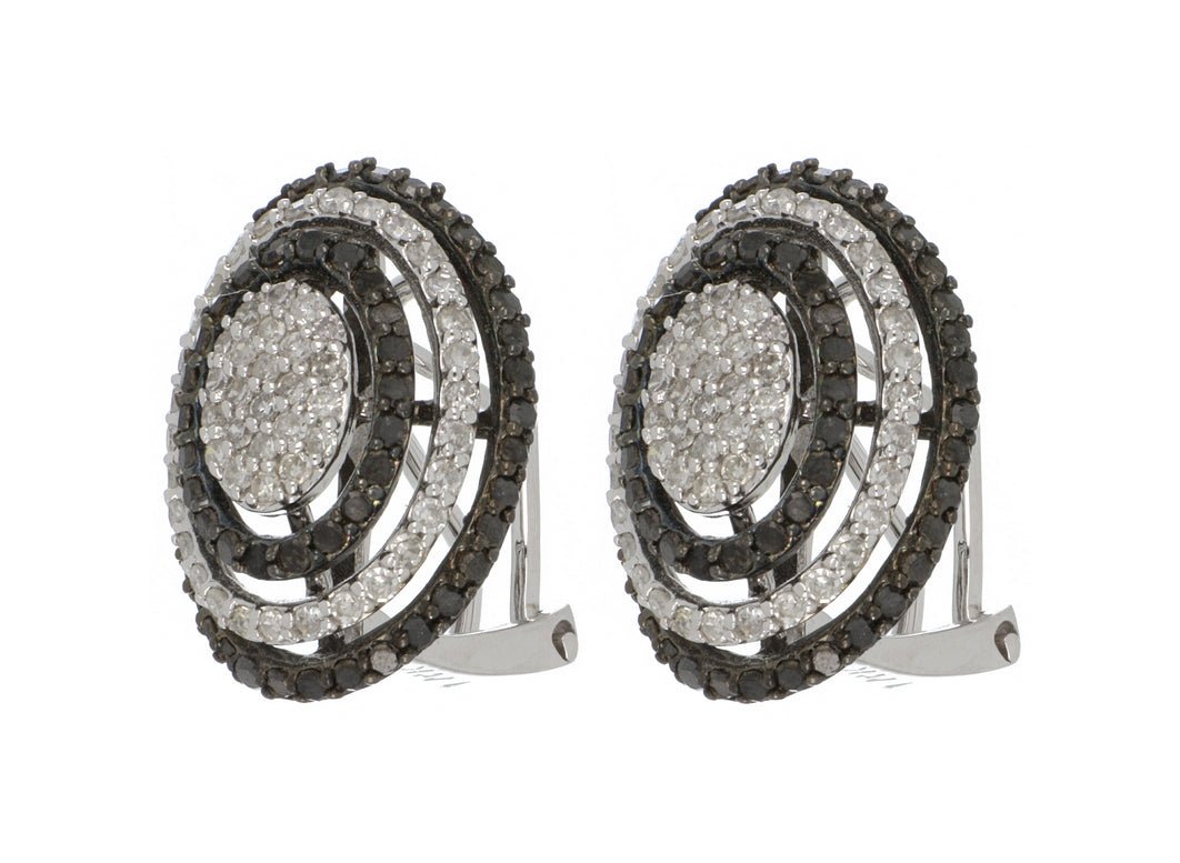 Buy White Diamond Earrings (Black Diamond 0.9 cts. White Diamond 0.69 cts.) at Kay's Fine Jewelry