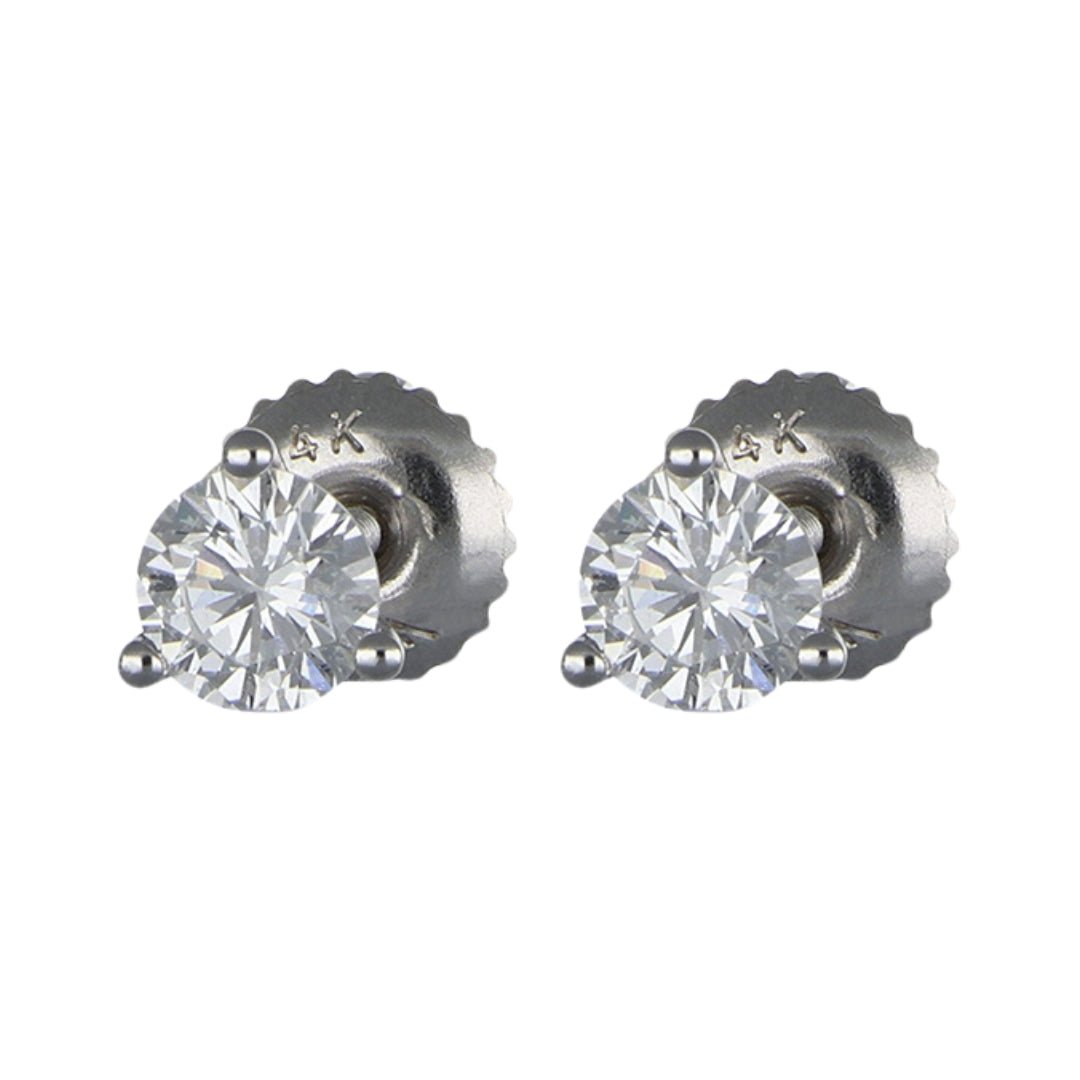 White Diamond Earrings (Lab Grown White Diamond 0.75 cts.) Not Net