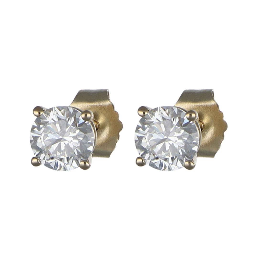 White Diamond Earrings (Lab Grown White Diamond 0.92 cts.) Not Net