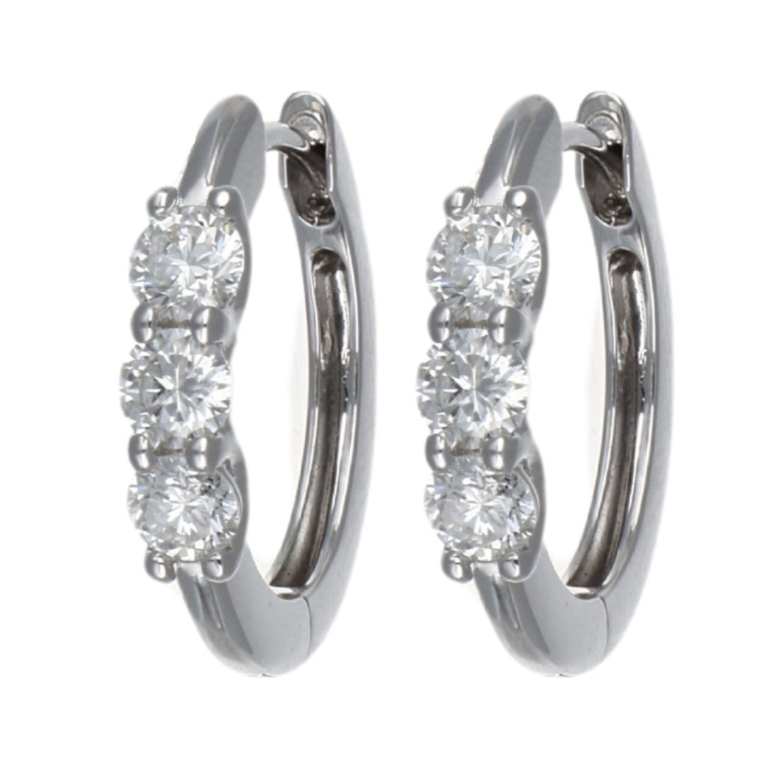 White Diamond Earrings (Lab Grown White Diamond 1 cts.) Not Net