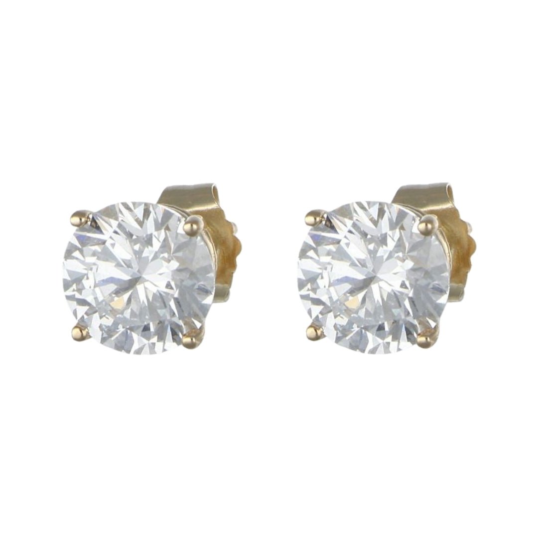 White Diamond Earrings (Lab Grown White Diamond 2.63 cts.) Not Net