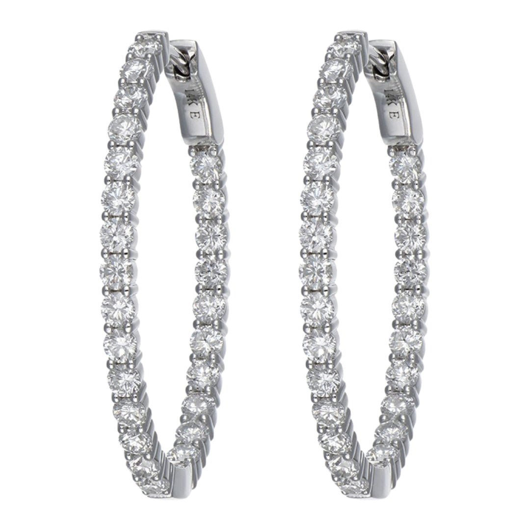 White Diamond Earrings (Lab Grown White Diamond 2.94 cts.) Not Net