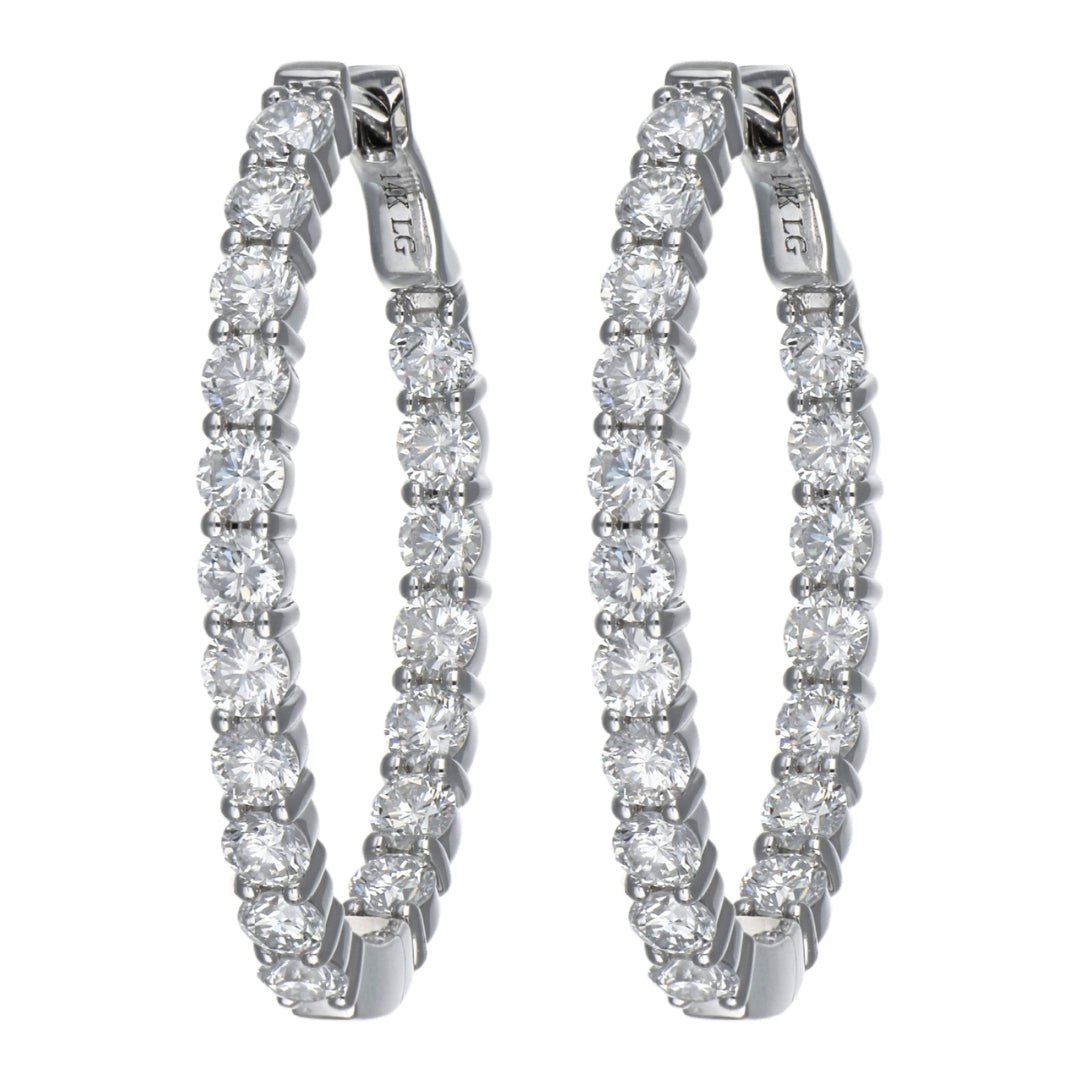 White Diamond Earrings (Lab Grown White Diamond 3.71 cts.) Not Net