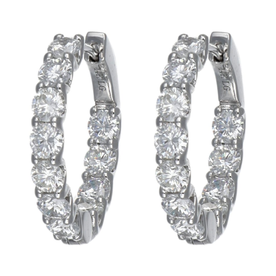 White Diamond Earrings (Lab Grown White Diamond 3.8 cts.) Not Net
