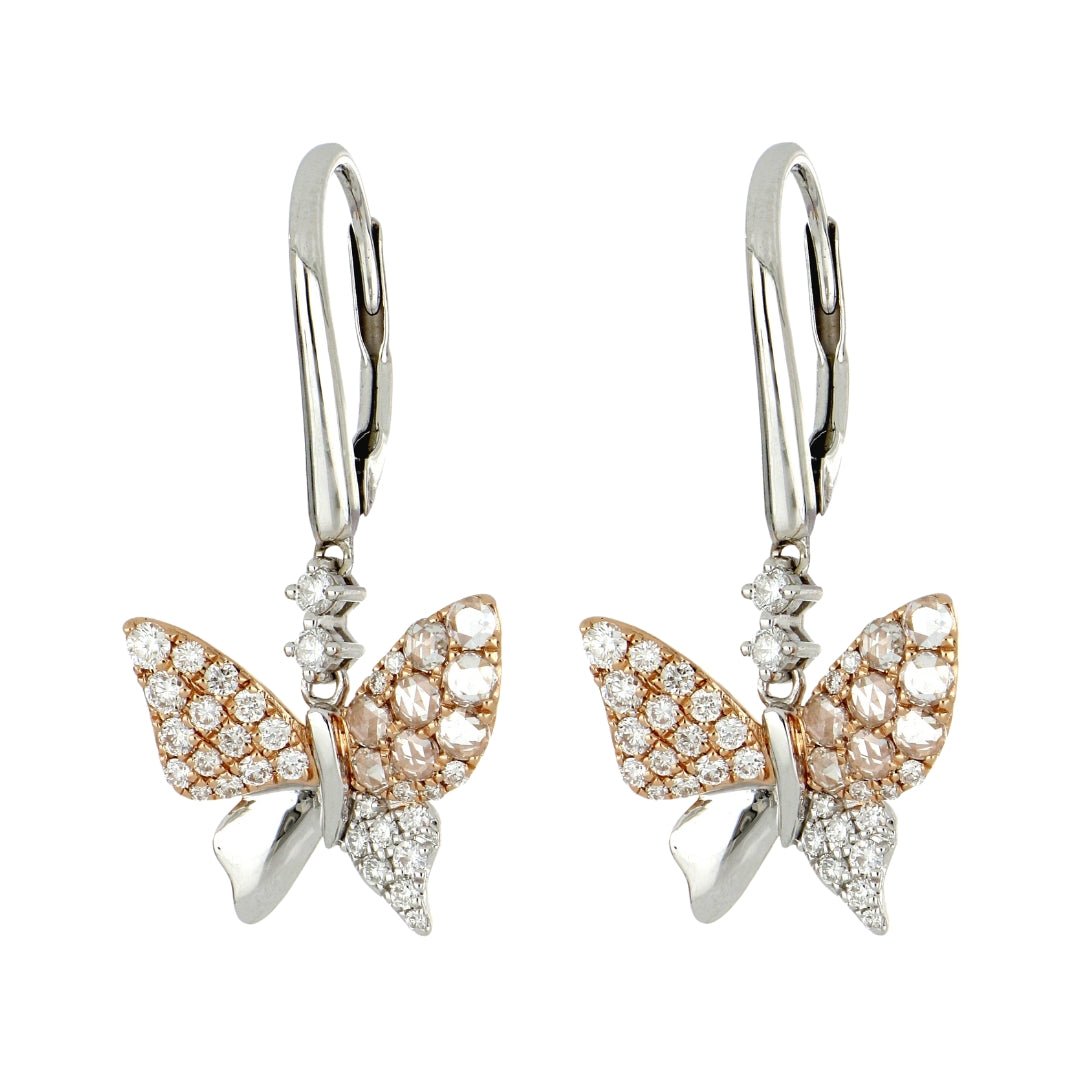White Diamond Earrings (White Diamond 0.39 cts. White Diamond 0.25 cts.) Not Net