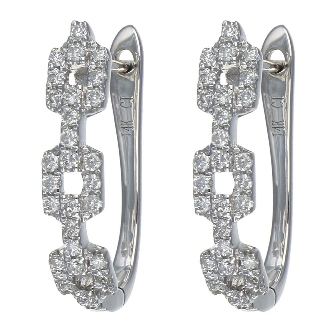 White Diamond Earrings (White Diamond 0.4 cts.) Not Net