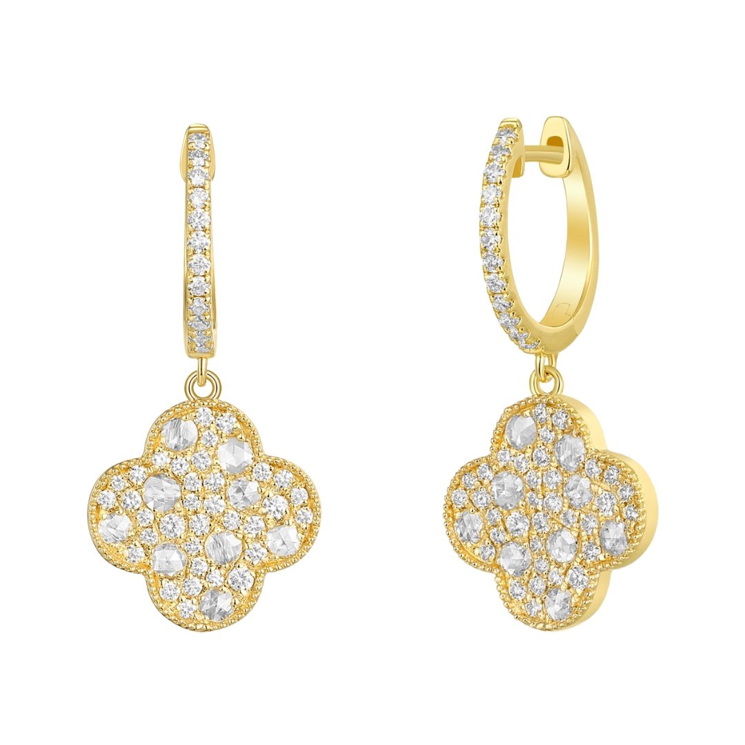 White Diamond Earrings (White Diamond 0.48 cts. White Diamond 0.28 cts.) Not Net