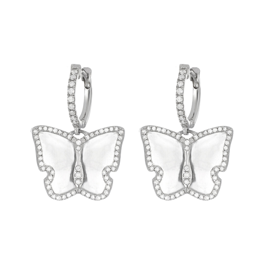 White Diamond Earrings (White Diamond 0.59 cts.) Not Net