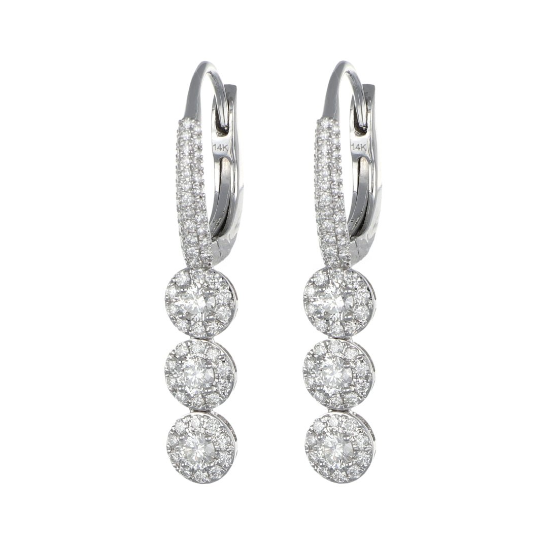 White Diamond Earrings (White Diamond 0.73 cts. White Diamond 0.74 cts.) Not Net