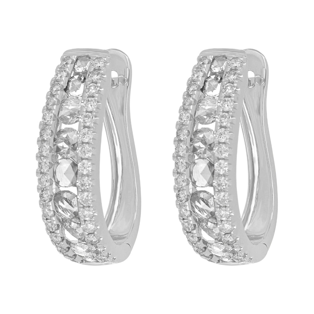 White Diamond Earrings (White Diamond 0.75 cts. White Diamond 0.63 cts.) Not Net