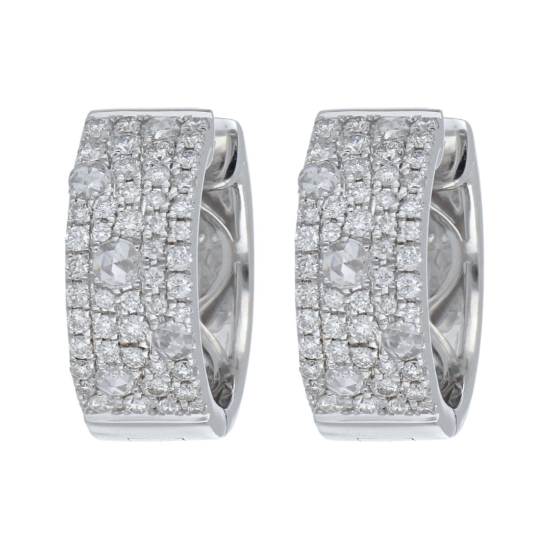 White Diamond Earrings (White Diamond 0.76 cts. White Diamond 0.26 cts.) Not Net