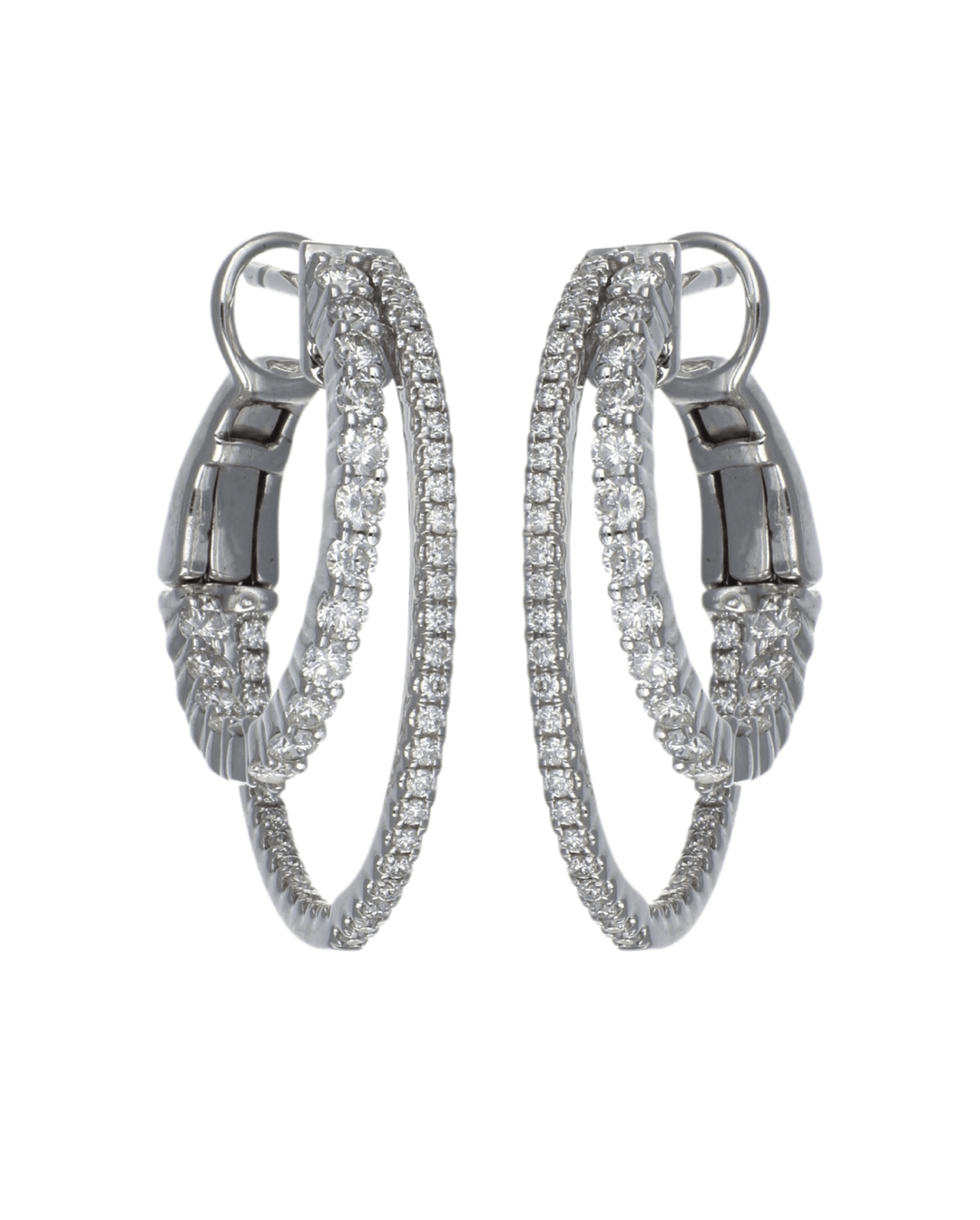 White Diamond Earrings (White Diamond 0.93 cts.) Not Net