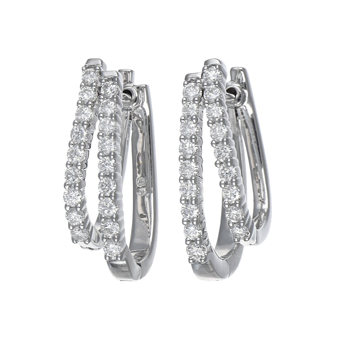 Buy White Diamond Earrings (White Diamond 0.99 cts.) at Kay&