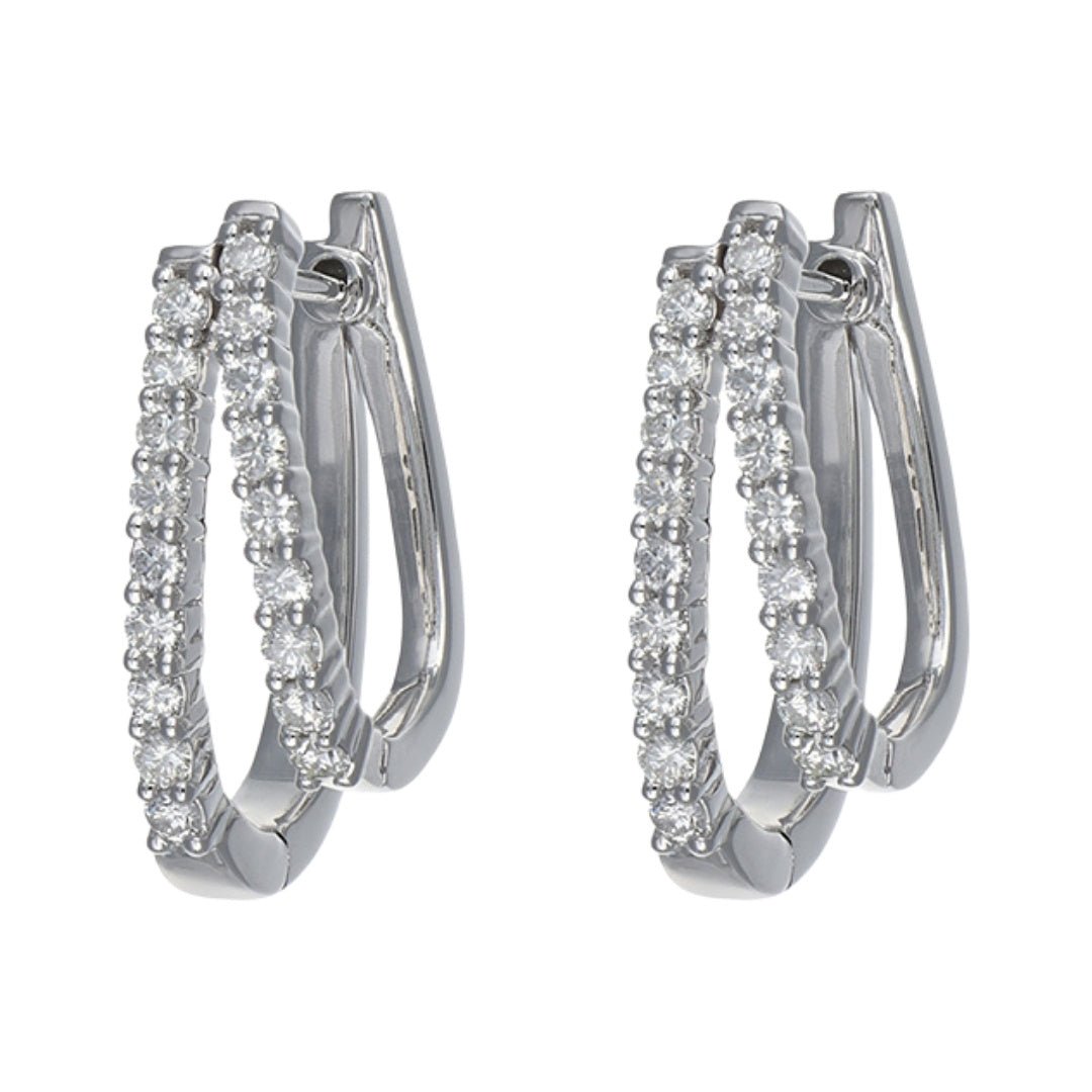 White Diamond Earrings (White Diamond 0.99 cts.) Not Net