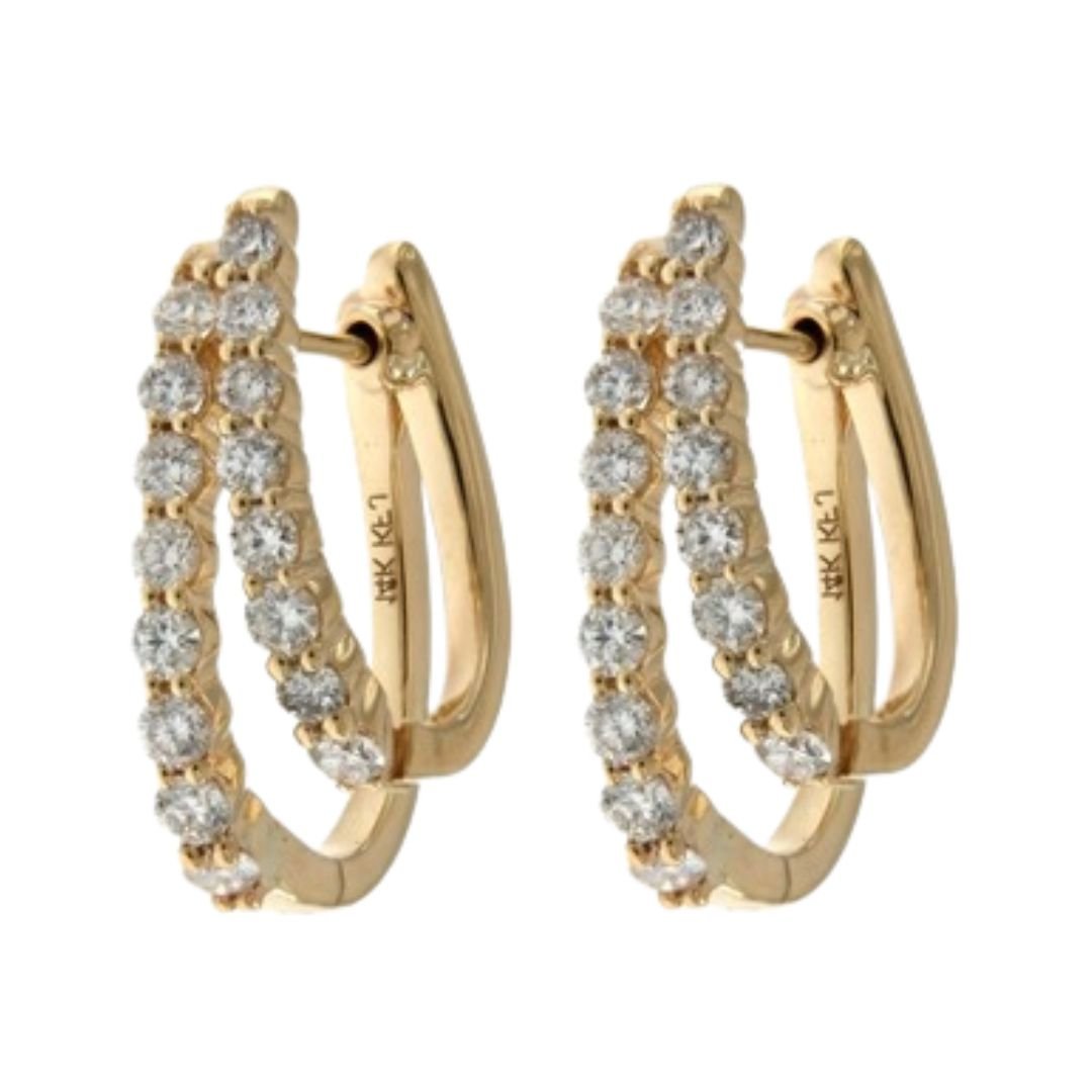 White Diamond Earrings (White Diamond 1.01 cts.) Not Net