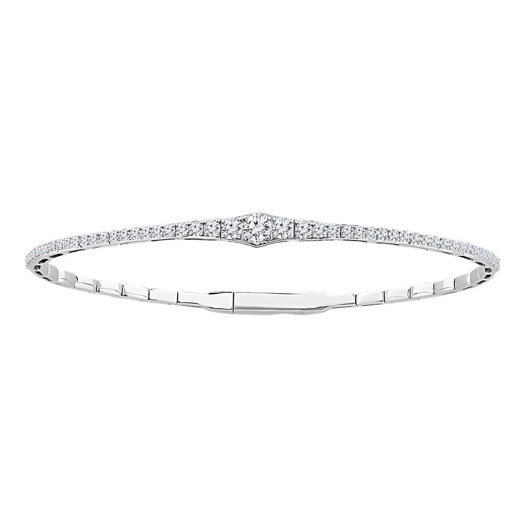 White Diamond Flexi Bangle (White Diamond 1 cts.) Not Net