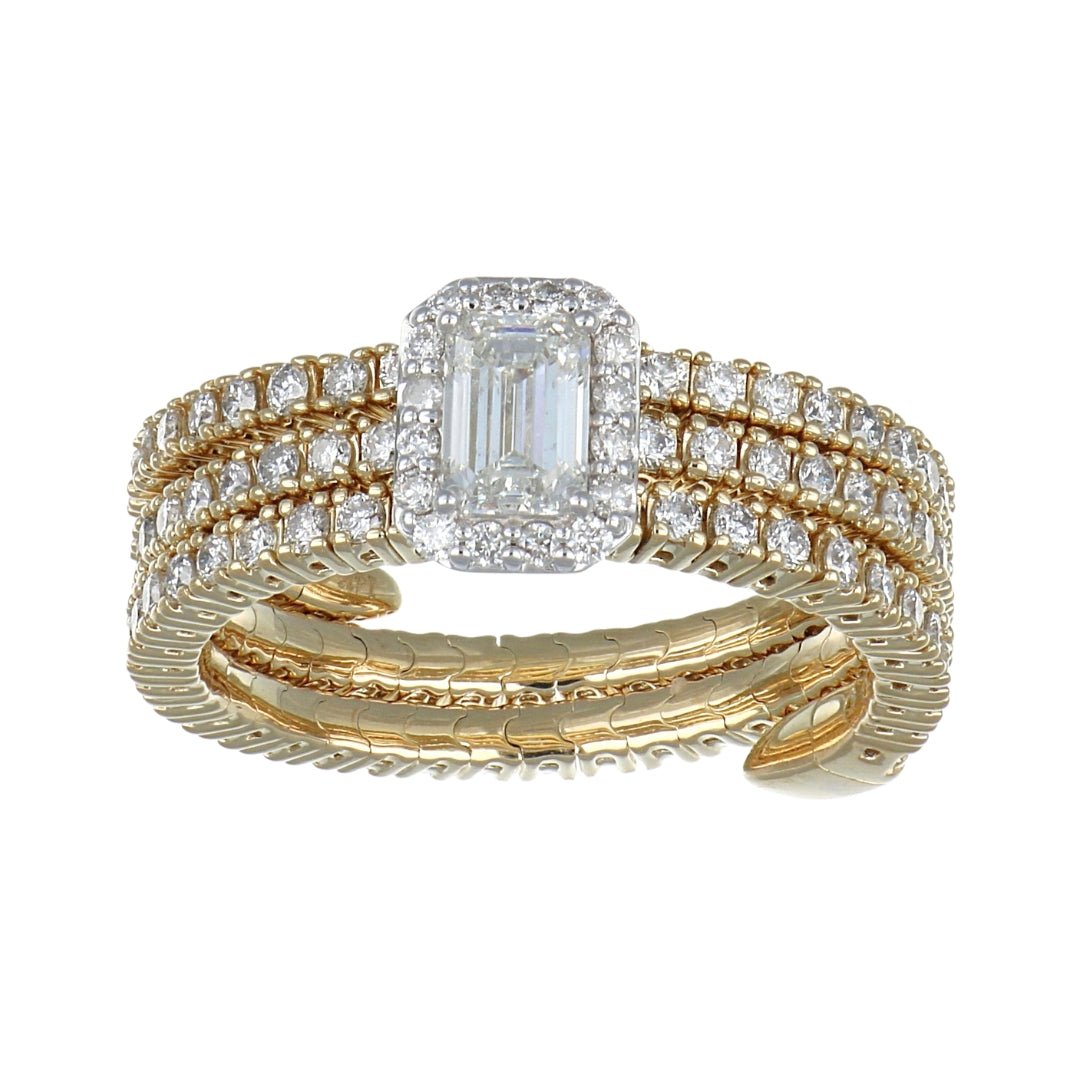 White Diamond Flexi Ring (White Diamond 0.5 cts. White Diamond 1.02 cts.) Not Net